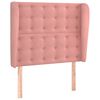 vidaXL H&ouml;f&eth;agafl me&eth; Eyrum 93x23x118/128 cm Bleik Flauel