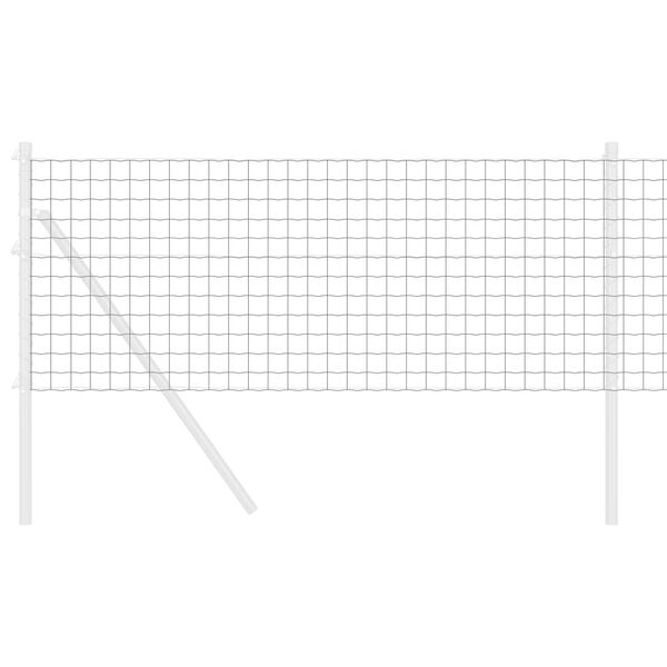 vidaXL Evrópsk girðing Grár 0.4 x 50 m PVC-húðaður járn