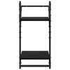 vidaXL Vegghillusett me&eth; hillu 6 pcs Svartur Eik 100 x 25 x 30 cm