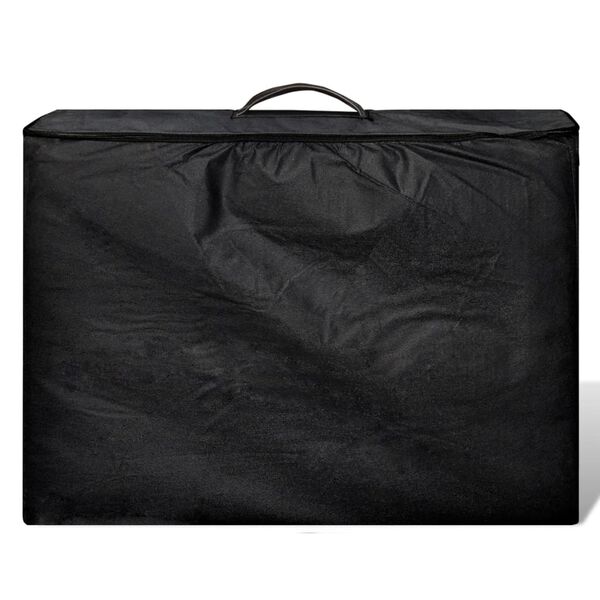 Svartur Samanleggjanlegur Nuddbekkur 4 Svæða með Álgrind