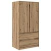 vidaXL Geymsluk&aacute;pur Handverks Eik 79,5 x 49 x 156 cm Verkefnavi&eth;ur