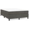 vidaXL H&oacute;lfa&eth; Springr&uacute;m me&eth; D&yacute;nu D&ouml;kkgr&aacute;tt 140x190 cm Flauel