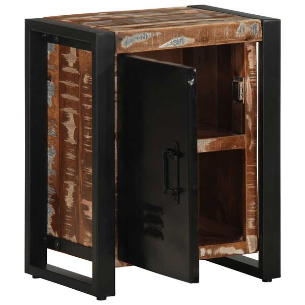 vidaXL náttborðsskápar 2 stk Marglitir Solid Groft Wood Mango