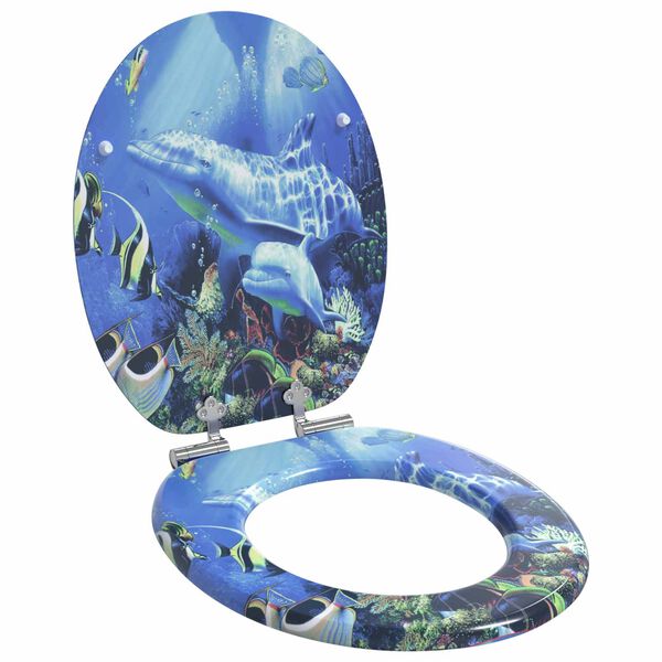 vidaXL Mj&uacute;kur loka&eth; setti fyrir salerniss&aelig;ti Bl&aacute;r 44 x 38 cm MDF bor&eth;