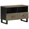 vidaXL Sj&oacute;nvarpssk&aacute;pur Svartur 70x33x46 cm Gegnheill Mang&oacute;vi&eth;ur