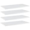 vidaXL B&oacute;kahillur 4 stk. H&aacute;glans Hv&iacute;tar 60x30x1,5 cm Sp&oacute;naplata