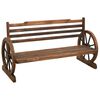 vidaXL Gar&eth;bekkur 142 cm Solid Firwood