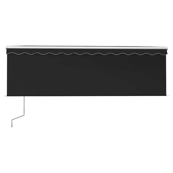 vidaXL sj&aacute;lfvirkt skyggni me&eth; blindu&LED&vindskynjara 4,5x3m Reykgr&aacute;