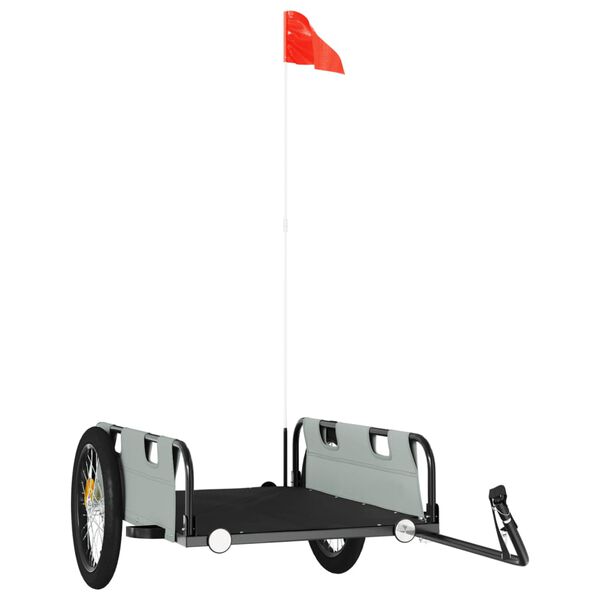 vidaXL Rei&eth;hj&oacute;lavagn Gr&aacute;r Oxfordefni & J&aacute;rn