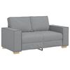 vidaXL tveggja s&aelig;ta s&oacute;fi lj&oacute;sgr&aacute;r 160x78x84 cm &uacute;r efni