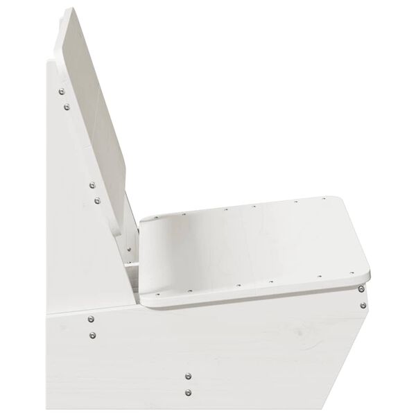 vidaXL Garðstóll Hvítur 60x64x70,5 cm Gegnheil Fura