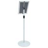 vidaXL Pedestal p&oacute;ststandur Silfur 33 x 33 x 126 cm PVC og St&aacute;l