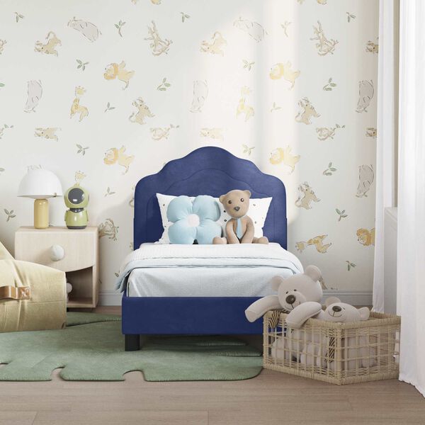 vidaXL R&uacute;mrammi fyrir litla krakka me&eth; h&ouml;f&eth;ahimni L&ouml;greglu bl&aacute;r