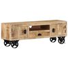 vidaXL Sj&oacute;nvarpsskenkur me&eth; Hj&oacute;lum 110x30x37 cm Gr&oacute;fur Mang&oacute;vi&eth;ur