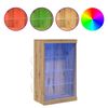 vidaXL LED Hli&eth;arsk&aacute;pur Artisan Eik 60,5 x 37 x 100 cm Samsettur vi&eth;ur
