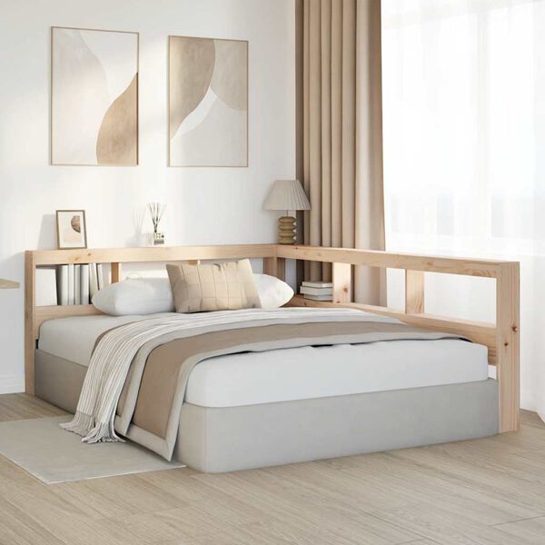 vidaXL B&oacute;kask&aacute;pur H&ouml;fu&eth;gafl L-oblike 150 cm Gegnheil Fura