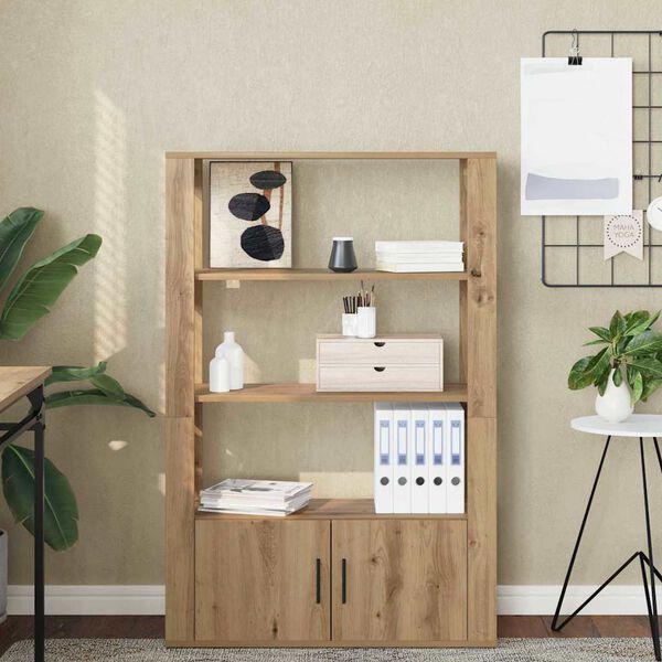 vidaXL Vi&eth;beinteyfla handverkseik 30 x 80 x 119.5 cm Samsettur vi&eth;ur