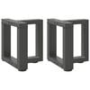 vidaXL s&oacute;fabor&eth;sf&aelig;tur T-laga 2 stk. antras&iacute;t 30x25x(30-31) cm st&aacute;l
