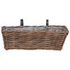 vidaXL Hangandi pl&ouml;ntu k&ouml;rfa 2 pcs Br&uacute;nn 48 x 22 x 15 cm Lacak rattan