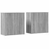 vidaXL Skenkir 2 stk. Gr&aacute;r Sonoma 79x38x80 cm Samsettur Vi&eth;ur