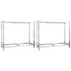 vidaXL 2ja laga dekkjagrind 2 stk Silfur 110x40x110 cm St&aacute;l