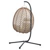 vidaXL Hangandi eggjast&oacute;ll Lj&oacute;s krem 104 x 100 x 191 cm p&oacute;l&yacute;rattan