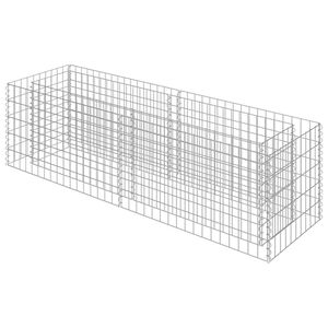 vidaXL Gabion Grj&oacute;tkassi Upph&aelig;kka&eth; Bl&oacute;maker S&iacute;nkh&uacute;&eth;a&eth; St&aacute;l 180x50x50cm
