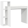 vidaXL Skrifbor&eth; me&eth; hillu Hv&iacute;tt 100 x 40 x 90 cm Samsettur vi&eth;ur