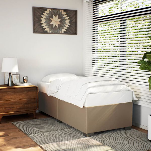 vidaXL R&uacute;mgrind &aacute;n D&yacute;nu Cappuccino-lita&eth; 80x200 cm Gervile&eth;ur