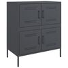 vidaXL Skenkur Reykgr&aacute;r 68x39x79 cm St&aacute;l