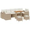 vidaXL Gar&eth;s&oacute;fa sett me&eth; p&uacute;&eth;i 13 pcs Svartur og krem p&oacute;l&yacute;rattan