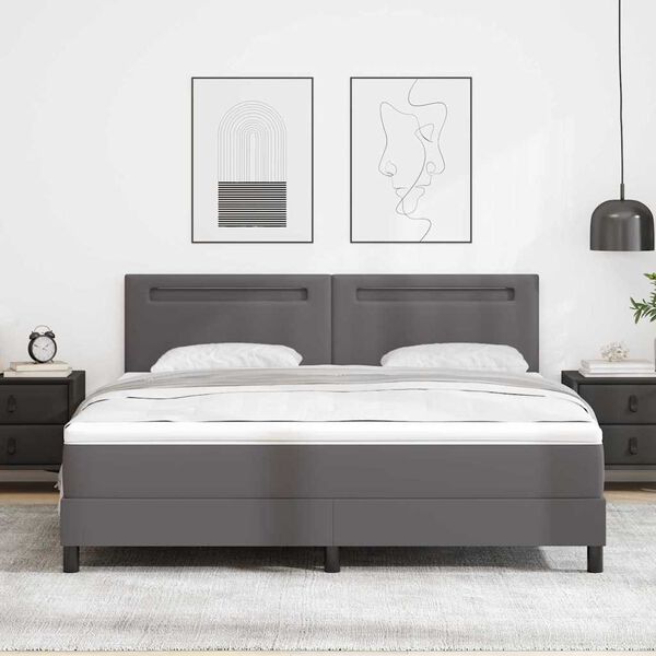 vidaXL Kassi vorinn r&uacute;m me&eth; d&yacute;nu Gr&aacute;r 180 x 200 cm Gervile&eth;ur