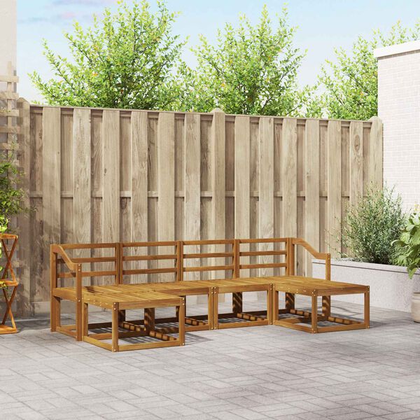 vidaXL &Uacute;ti s&oacute;fasett 6 pcs N&aacute;tt&uacute;rulegur Samsettur vi&eth;ur