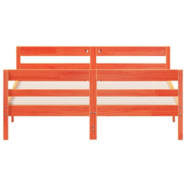 vidaXL R&uacute;mgrind &aacute;n D&yacute;nu Vaxbr&uacute;n 120x200 cm Gegnheil Fura