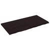 vidaXL Bor&eth;plata D&ouml;kkbr&uacute;n 120x60x(2-4) cm Me&eth;h&ouml;ndlu&eth; Gegnheil Eik