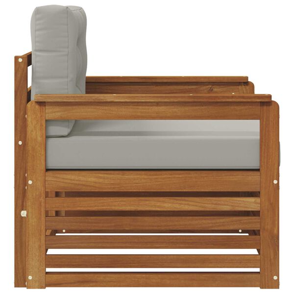 vidaXL &Uacute;ti s&oacute;fasett Solid Akas&iacute;uskei&eth; og P&oacute;lyester N&aacute;tt&uacute;rulegur