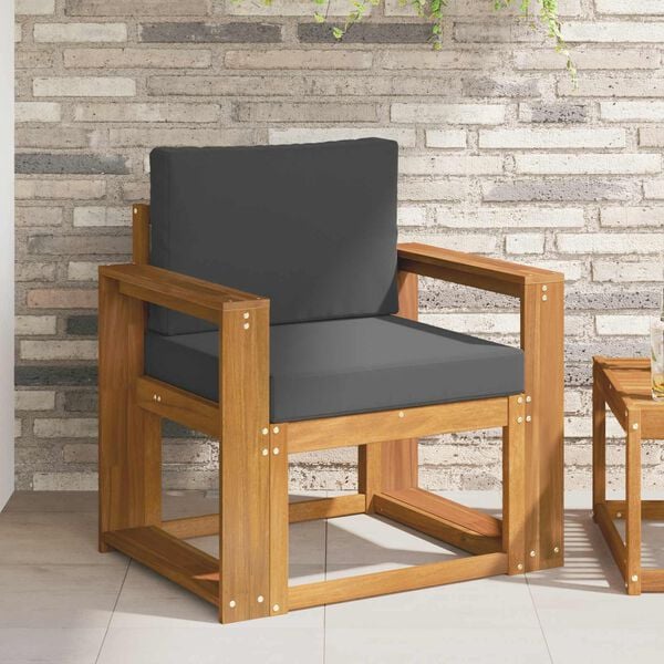 vidaXL &Uacute;tis&oacute;fi Solid Akas&iacute;uskei&eth; og P&oacute;lyester N&aacute;tt&uacute;rulegur