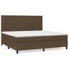 vidaXL H&oacute;lfa&eth; Springr&uacute;m me&eth; D&yacute;nu D&ouml;kkbr&uacute;nt 200x200 cm Efni