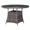 vidaXL Gar&eth;bor&eth; Gr&aacute;tt &Oslash;110x74 cm P&oacute;l&yacute;rattan
