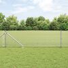 vidaXL Gir&eth;ingarp&oacute;stur Silfur 25 x 0,6 m (12 x 12 mm net) St&aacute;l