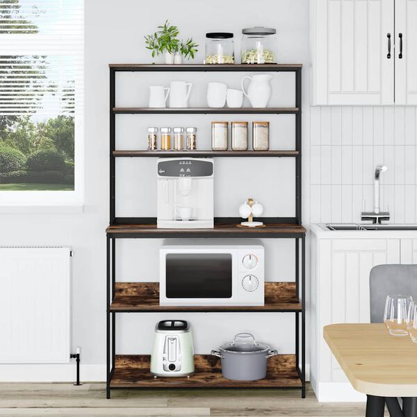 vidaXL Eldh&uacute;s hillu Rau&eth;-eik 100 x 40 x 168 cm Samsettur vi&eth;ur