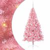 vidaXL Gervi fyrirfram l&yacute;stum j&oacute;latr&eacute; me&eth; 300 LED Bleikur 180 cm PVC