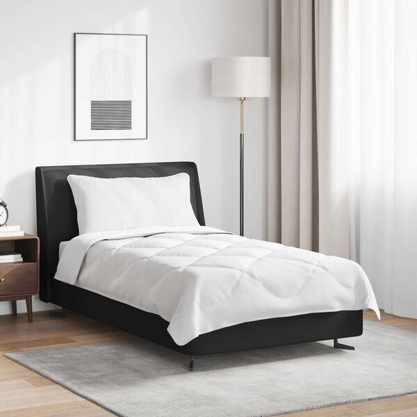 vidaXL S&aelig;ng me&eth; kodda 2 pcs Hv&iacute;tt M&iacute;kr&oacute;f&iacute;ber