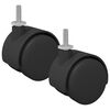 vidaXL Hj&oacute;l 2 pcs Svartur 40,1 x 37,8 mm PP og j&aacute;rn