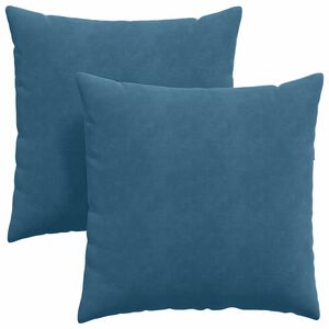 vidaXL S&oacute;fap&uacute;&eth;ar 2 pcs Bl&aacute;r 60 x 60 cm Korduroy efni