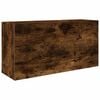 vidaXL Ba&eth;herbergi Veggsk&aacute;pur Reykt Eik 80x25x40 cm Hanna&eth;ur vi&eth;ur