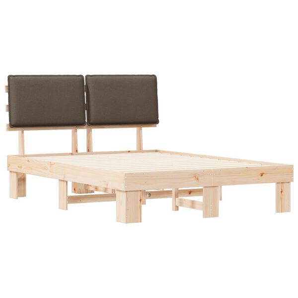 vidaXL R&uacute;mf&oacute;tur me&eth; kl&aelig;&eth;&eth;um h&ouml;f&eth;agafli M&oacute;gr&aacute;r 160 x 200 cm