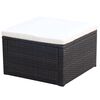 vidaXL F&oacute;tskemill P&oacute;l&yacute;rattan 53x53x30 cm Br&uacute;nn
