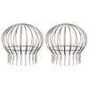 vidaXL &THORN;akrennu laufv&ouml;rn 2 pcs Silfur 200 mm Ry&eth;fr&iacute;tt St&aacute;l