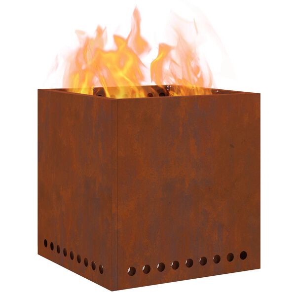 vidaXL Reyklaus eldunargryta Br&uacute;nn 48 x 48 x 50 cm Ve&eth;ra&eth; st&aacute;l